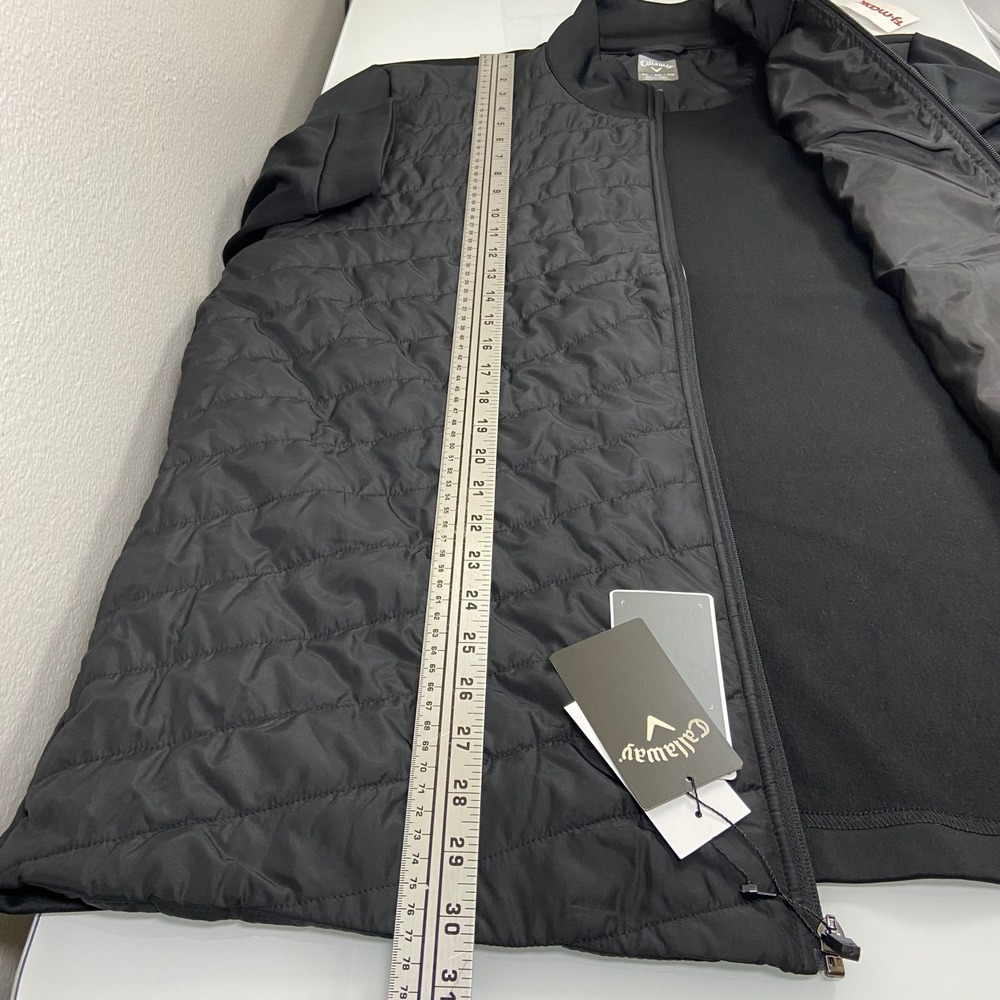 Callaway Mens XXL Black Golf Quilted Puffer Jacket Long Sleeve Zip Up‎ NEW - Picture 4 of 7